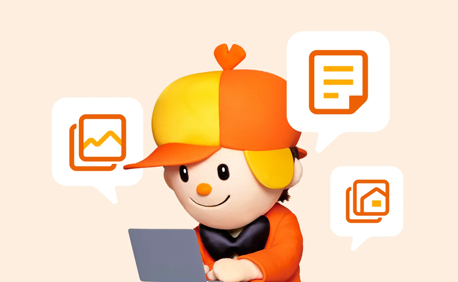 AIホームズくんが物件情報を調べているようす